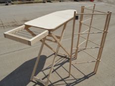 1 x Wooden Beech Ironing Board With Wooden Clothes Airer - RRP £210.00 - Ref: GTC123+GTC124/GTCP2 -