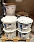 1 x Pallet Containing 10 x 25kg Tubs of Granosil Silicone Topcoat and a Box of Fire Seal