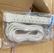 10 x Pro Elec Six Gang 10m Extension Leads - New Boxed Stock