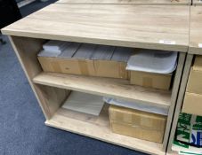1 x Low Book Shelf Finished in Oak - Dimensions: H73 x W80 x D42 cms