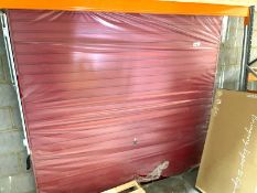 1 x Red Garage Door - Size 2134 x 1981 mm - Unused in Original Wrapping