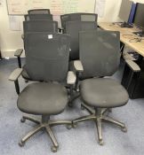 8 x Ergonomical Office Swivel Chairs