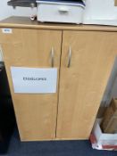 1 x Office Storage Cabinet Featuring a Birchwood Finish - Includes a Selection of Unused Envelopes