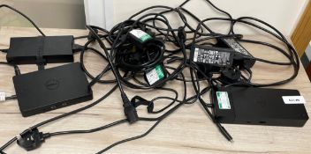 1 x Assorted Collection of Dell Docking Stations and Power Adaptors