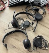 3 x Jabra Headsets with Microphones