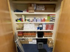 1 x Large Job Lot of Various Stationary Equipment - Contents of Large Cupboard