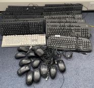 17 x USB Wired Keyboards and 11 x USB Wired Computer Mice - Various Brands Included