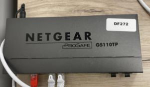 1 x Netgear Prosafe GS110TP 8-Port Smart GbE PoE+ Access Switch with Power Adaptor