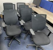 7 x Ergonomical Office Swivel Chairs