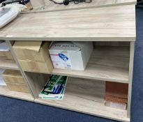 1 x Low Book Shelf Finished in Oak - Dimensions: H73 x W80 x D42 cms
