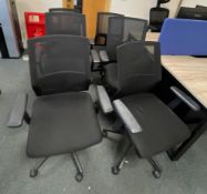 6 x Ergonomical Office Swivel Chairs
