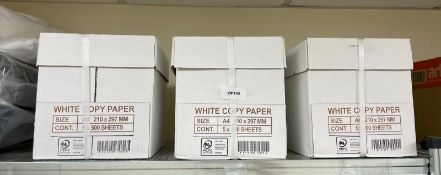 3 x Boxes of A4 Copy Paper - Lot Includes 25 x Reams of 500 Sheets - New Boxed Stock