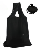 200 x Scrunchy Shopper Bags in Black - New Boxed Stock - Ref: 403007.03
