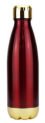 36 x Miami 500ml Stainless Steel Vacuum Flasks with Gold Trim - Colour: Red - New Boxed Stock