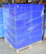 30 x Plastic Storage Crates - Heavy Duty Stackable Boxes - Colour: Dark Blue