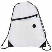 200 x Rio Sports Drawstring Bags with Front Zip Pocket and Slot for Wired Chargers or Headphones