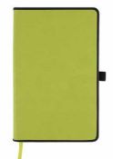 150 x Border Leather Effect Hardback Cover Notebooks with Lined 70gsm Paper - Colour: Lime Green