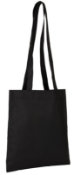 200 x Metro Non-Woven Should Bags with Long Handles - Colour: Black - New Boxed Stock - Ref: 403017.