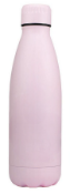 36 x Miami 500ml Stainless Steel Vacuum Flasks with Gold Trim - Colour: Matte Pink - New Boxed Stock