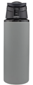 36 x Vadar Soft Feel Aluminium 700ml Drinking Bottles with Handles - Colour: Grey - New Boxed Stock