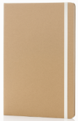 50 x Borrowdale A5 Hardback Notebooks with Cream Lined Paper - Colour: Natural and Elastic in White