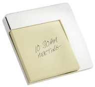 60 x Mayfair Executive Silver Desk Paper Weight with Sticky Notes - New Boxed Stock - Ref: 202669.25