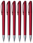 500 x Ridge Twist Action Ballpens with Black Ink - Colour: Red - New Boxed Stock - Ref: 102012.05.25