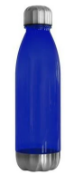 36 x Havana Tritan 700ml Drinking Bottles - Colour: Stainless Steel / Clear Blue - New Boxed Stock