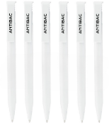 500 x Calico Anti-Bacterial Ballpens - Made In Line with EU RoHS Requirements - Black Ink - New