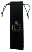 1,000 x Black Velvet Pen Pouches with the ICE London logo - Gold - Ref: TSC-ICE900300