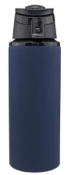 36 x Vadar Soft Feel Aluminium 700ml Drinking Bottles with Handles - Colour: Navy Blue - New Boxed S