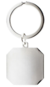 200 x Venus Keyrings - Octagonal Metal Design Finished in Silver - New Boxed Stock - Ref: 702481.25.