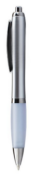 250 x Curvy Ballpens - Ball Point Pens Finished in Silver with White Grips - New Boxed Stock
