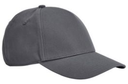 10 x 5 Panel Baseball Caps - EarthAware Organic Cotton in Grey - New Stock - Ref: 4311.07