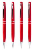 500 x Bellagio Twist-Action Metal Ballpens - Colour: Red - New Boxed Stock - Ref: 101033.05.25