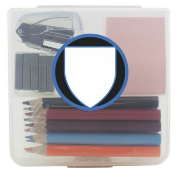 100 x Sussex Stationery Sets Including Mini Stapler, Tape Dispenser, Pencils and Sticky Notes - New