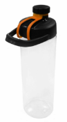 36 x Boston Tritan 750ml Clear Water Bottles - Lid Colour: Black / Orange - New Boxed Stock