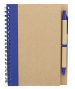 50 x Eco Spiral Notebooks with Matching Pens - Colour: Purple - New Boxed Stock - Ref: 401066.14