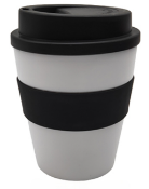36 x Milano Mini 350ml Travel Coffee Mugs With Lids - Colour: White - New Boxed Stock - Ref: 701480.