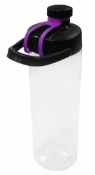 36 x Boston Tritan Clear Water Bottles - Lid Colour: Black / Purple - New Boxed Stock - Ref: 2019003