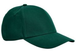 10 x 5 Panel Baseball Caps - EarthAware Organic Cotton in Bottles Green - New Stock - Ref: 4311.09