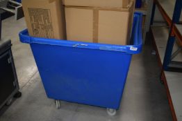 2 x Large Blue Bin Caddies on Castors - Dimensions: H86 x W110 x D100 cms - Ref: VSS195
