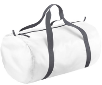 10 x Barrel Bags White/Grey - Ref: 403008.06.07