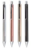 250 x Elegance Ballpens Featuring a Black Ink, a slender push action metal design and a Blue Finish