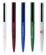 100 x Click Ballpens Featuring a Matte Finish, Lever Systems and Smooth Glossy Ink - Colour: Black