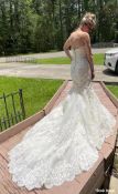 1 x ENZOANI Wedding Dress - Dakota - Colour: Ivory - Size: UK 14 - Original Price £1,770 - Ref: LB40