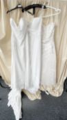 3 x Assorted Designer Wedding Dresses - Various Designs - UK Sizes 12 & 14 - Original Price £1,650