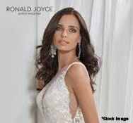 1 x Ronald Joyce Wedding Dress - Style 18201 - Colour: Ivory / Nude - UK 12 - Original Price £1,650