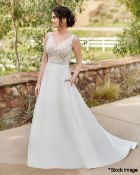 1 x Ella Rosa Wedding Dress - Style BE5522 - Colour: Ivory - Size: 18 - Ref: LB439 - CL823 -
