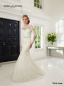 1 x Ronald Joyce Wedding Dress - Rina 68008 - Colour: Ivory - Size: UK 14 - Original Price £1,395